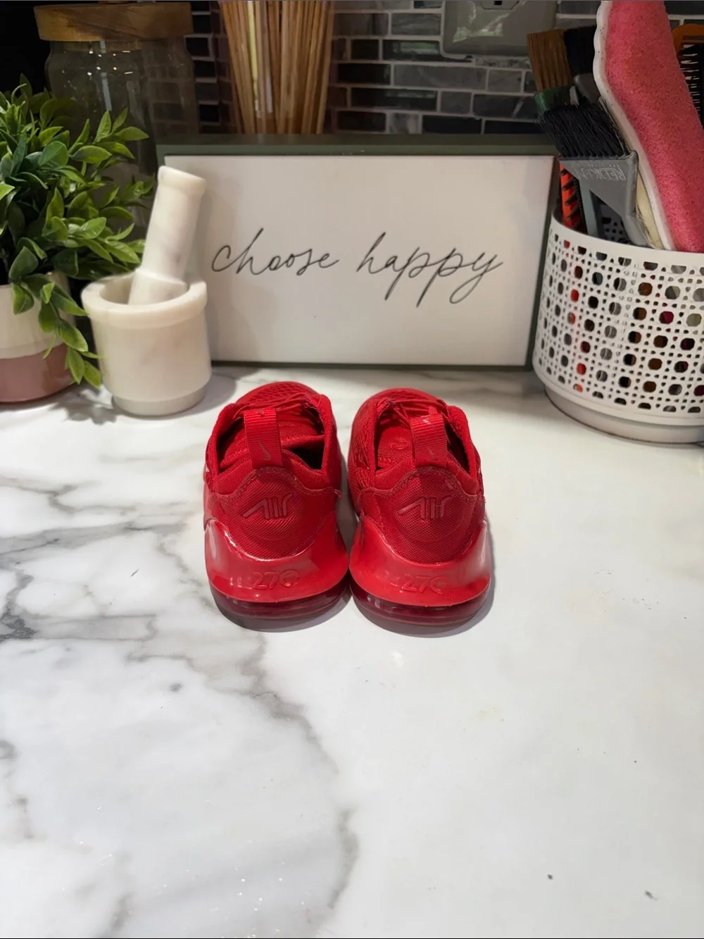 Nike Kids Red Mesh Slip-On Sneakers